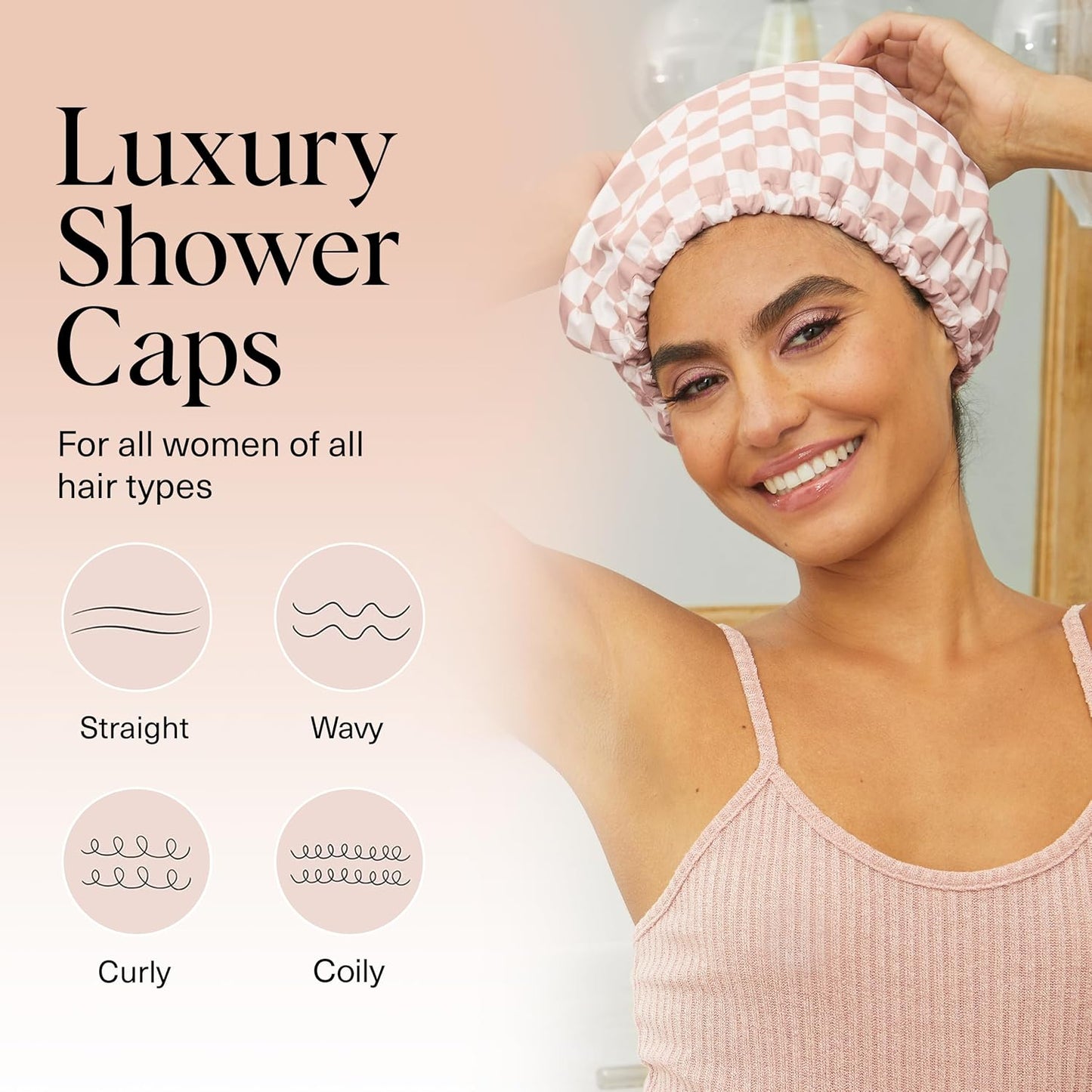 Luxury Satin Lined Shower Cap