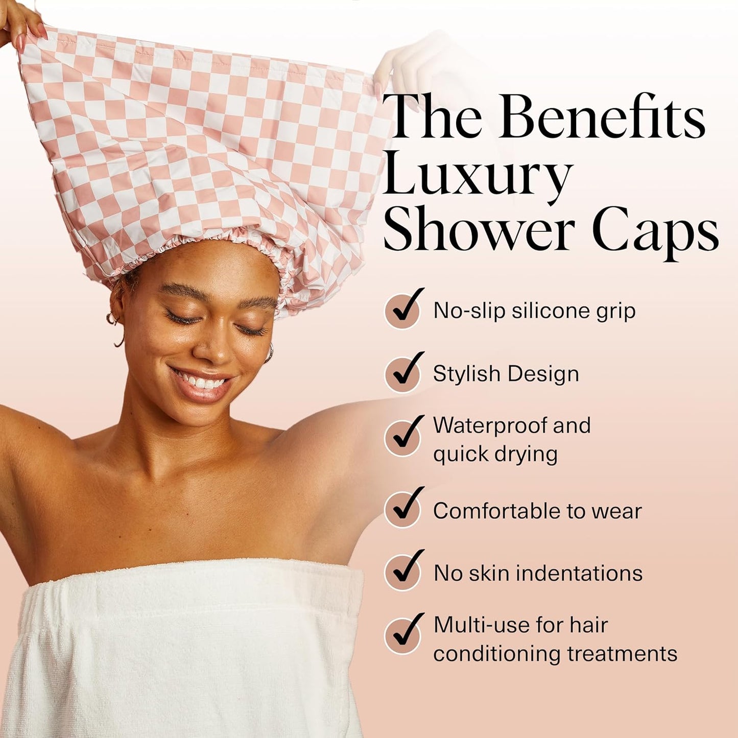 Luxury Satin Lined Shower Cap