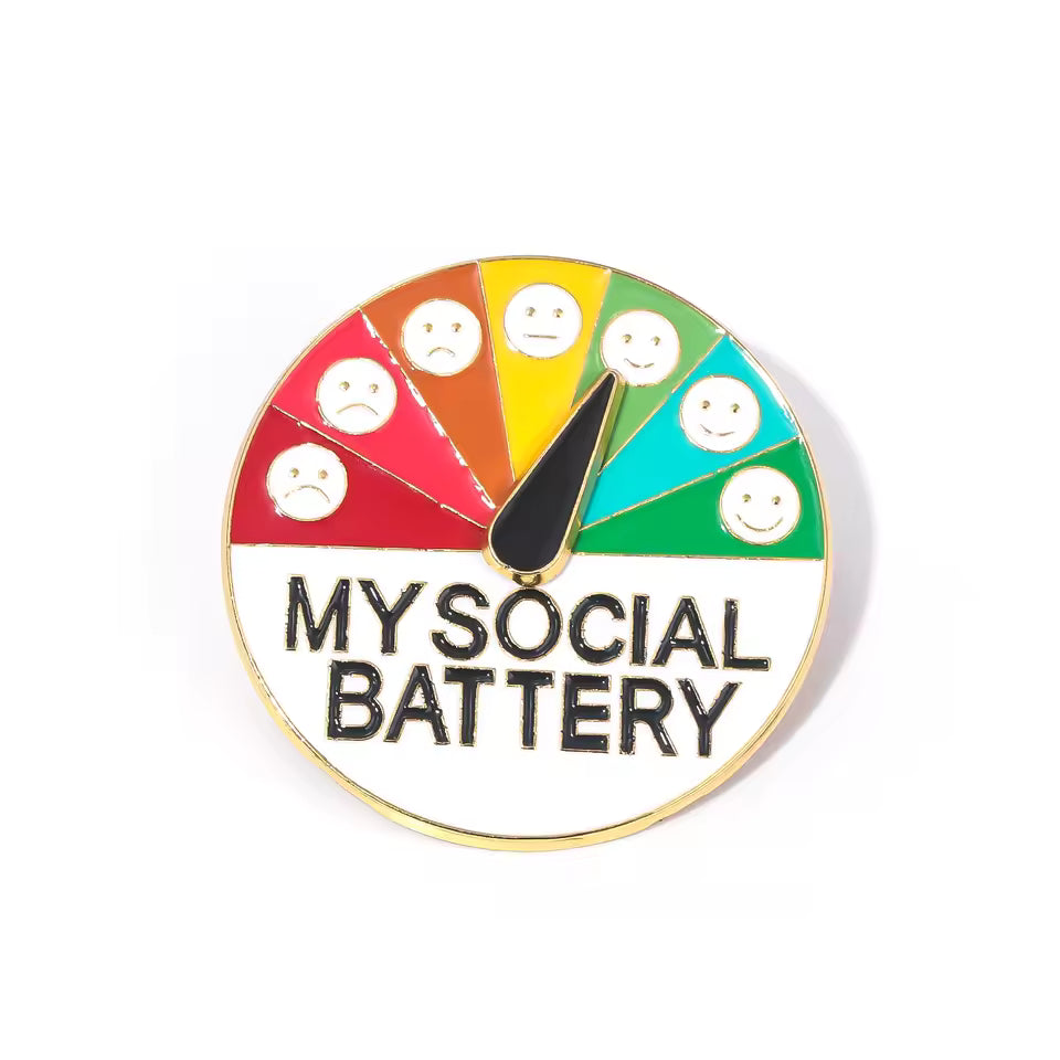 2025 Social Battery Status Brooch
