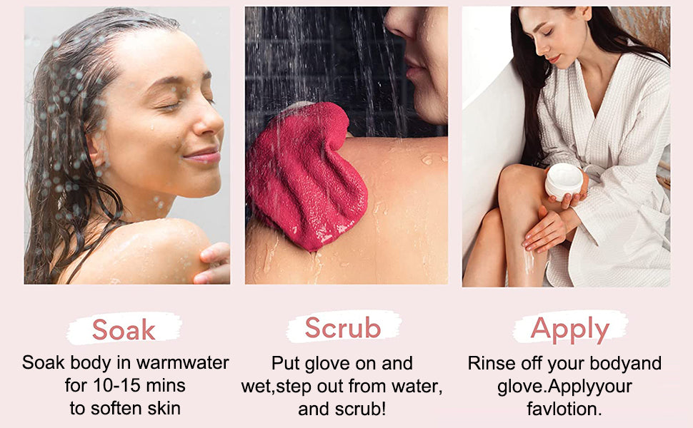 Skin Exfoliating Glove - Gentle, Deep Cleanse