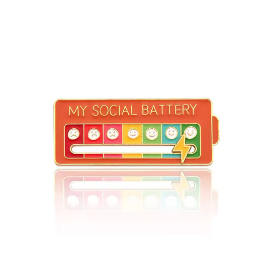 2025 Social Battery Status Brooch